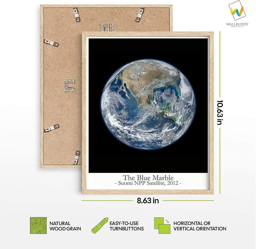 Amazon.com: Earth Space Wall Art - Earthrise from the Moon, Pale